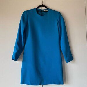 Stunning Celine mini dress! In a vibrant turquoise.